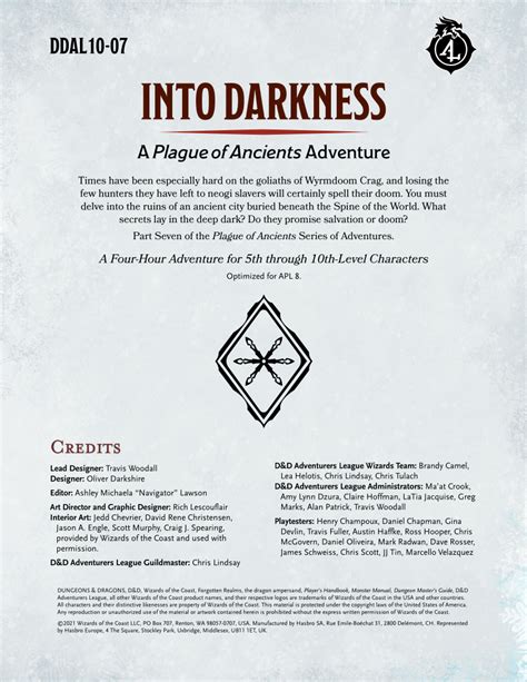 It focuses on Icewind Dale, and is an adventure designed for 5th to 10th-level characters. . Ddal10 07 pdf
